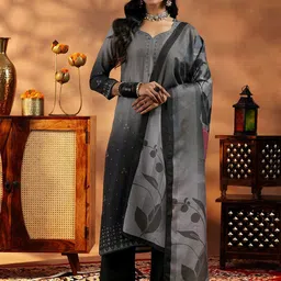 Libas Women Ombre Regular Beads and Stones Kurta with Trousers & With Dupatta-22