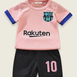 YK Boys Printed Round Neck T-shirt With Shorts-18