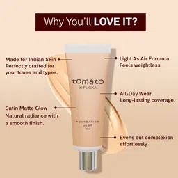 FLiCKA Set of Get Set Go Primer 30ml & Tomato Foundation 30ml - Caramel 03 image 2