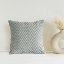 HOMEMONDE Grey Geometric Square Cushion Covers-image-3