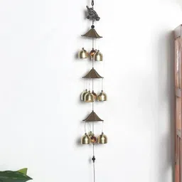 WARMINGO DE Gold Toned 9 Bells Windchimes-9