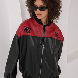 BIGDART Women Colourblocked Bomber with Embroidered Jacket-image-41
