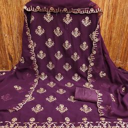 SHADOW & SAINING Floral Embroidered Zari Work Unstitched Dress Material-picture-36