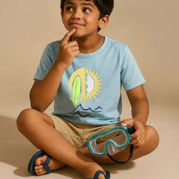 TALES & STORIES Boys Typography Printed Raw Edge T-shirt-image-79