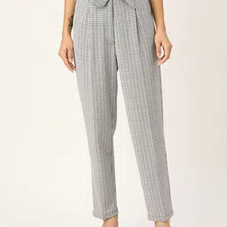 Zastraa Women Smart Tapered Fit High-Rise Pleated Trouser-image-27