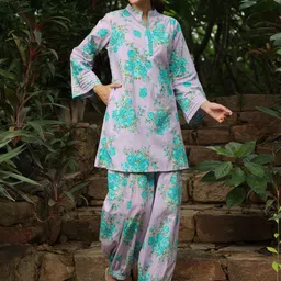 Jaipur Morni Printed Pure Cotton Tunic With Palazzo Co-Ords-picture-25
