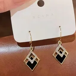 AKISON JEWELS Women Multicolor Gold-Plated Square Casual Drop Earrings-49