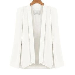 Alamode By Akanksha Aurora Cape Blazer in White-picture-32