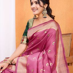 Shreyansh creation Woven Design Zari Banarasi Saree-picture-43