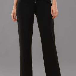 HIGH BUY Women Collar Waist Contrast Drawstring Cotton Pant-image-23