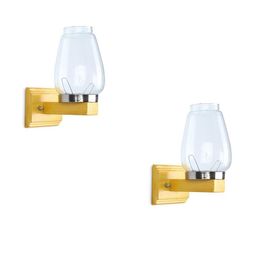 1ST TIME White & Gold-Toned Set of 2 Cylinder Shaped Wall Lamp-picture-12