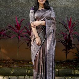 AMRUTKALA SAREES Woven Design Silk Blend Saree-picture-43