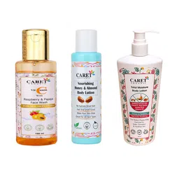 CARET ORGANIC Raspberry & Papaya Face Wash, Honey Body Lotion & Total Moisture Lotion-12