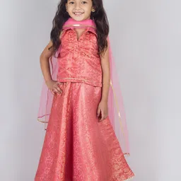 Tangerine Closet Girls Ready to Wear Lehenga & Blouse With Dupatta-picture-51