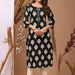 Rimeline Women Ethnic Motifs Dyed Flared Sleeves Kurta-picture-50
