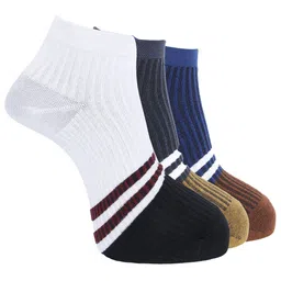 Dollar Men Pack of 3 Free Size Ankle Length Cotton Socks-image-63