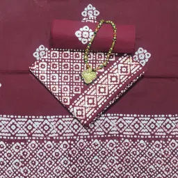 Farooq Dyeing Floral Batik Printed Pure Cotton Unstitched Dress Material-24