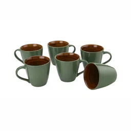 BODHI HOUSE Green Handcrafted Solid Ceramic Glossy Cups Set of Cups and Mugs-33