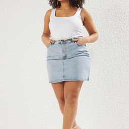 Trendyol Pure Cotton Pencil Mini Skirt-image-32