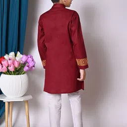 Cae Boys Printed Regular Pure Cotton Kurta with Pyjamas image 5