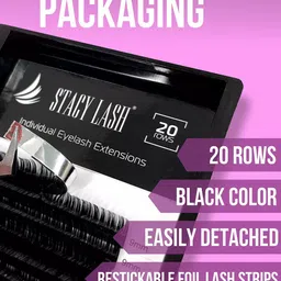 STACY LASH 20-Rows Individual False Eyelash Extensions - Curl C image 2