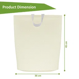 Kuber Industries Beige Reusable Durable Foldable Lightweight Laundry Bags With Handle image 3