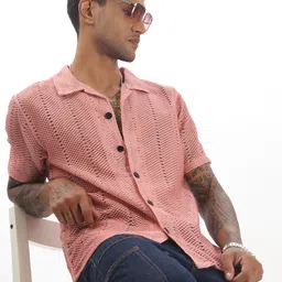FABRIPPLE Men Modern Semi Sheer Printed Casual Shirt-image-72