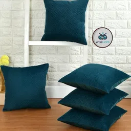 WISE HOME Green Set of 5 Velvet Rectangle Cushion Covers-picture-41
