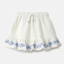 United Colors of Benetton Girls Printed Pure Cotton A-Line Mini Skirt-image-88