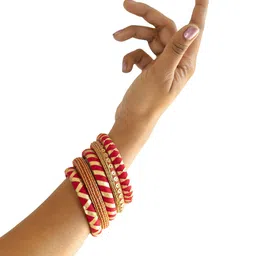 Taasha Craft Set Of 5 Threads Bangles image 4