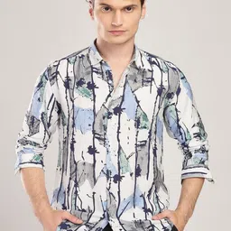 THE BEETEL HOUSE Men Nylon Abstract Print Regular Slim Fit Casual Shirt-24
