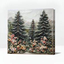 OLIVE TREE Green & Grey Floral and Botanical Canvas Wall Art-image-60