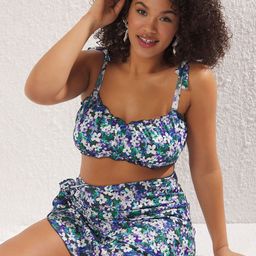 Trendyol Printed Shoulder Straps Neck Swim Tops-image-75