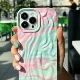 CASE CREATION iPhone 16 3D Luxury Rainbow Wonderful Day Wavy Bumper Case-31