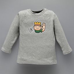 KAVEE Kids Printed Pure Cotton Applique T-shirt-image-83