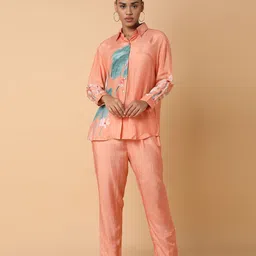 SHOWOFF Printed Shirt With Trouser Co-Ords-picture-58