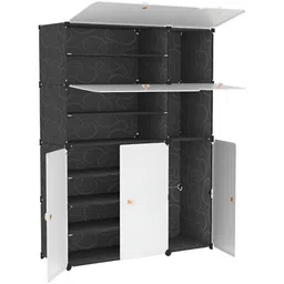 Sasimo Black Set of 1 Super Strong Shoes Organiser Organisers-16