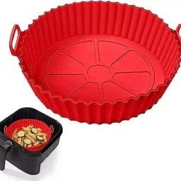 Air Fryer-RED Air Fryer Tray, Food Safe Heating Baking Tray, Non-Stick Silicone Airfryer Tray-image-14