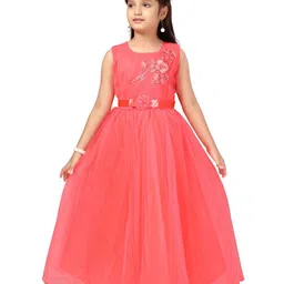 Sangria Girls Embroidered Gown-30