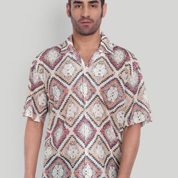 Stysure Men Relaxed Semi Sheer Casual Shirt-image-9