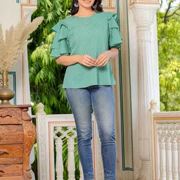 IKRASS Women Regular Striped Top-18