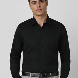 Van Heusen Men Slim Fit Spread Collar Checked Cotton Formal Shirt-picture-25