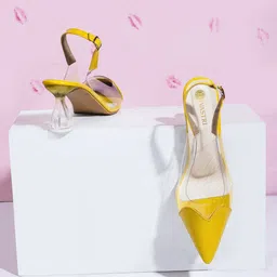 DIVASTRI Women Pointed Toe Platform Heel Pumps-40