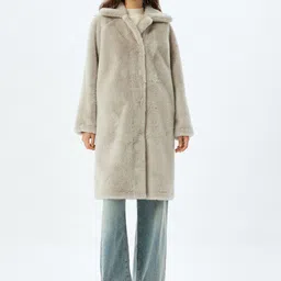 Koton Single-Breasted Longline Overcoat-picture-6