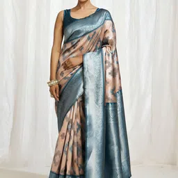 Mitera Banarasi Geometric Printed Zari Saree-image-38