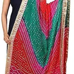 PK HUB Art Silk Tie and Dye Dupatta-image-83