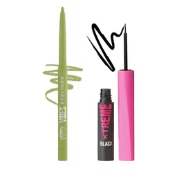GLAM21 Set Of 2 Peppy Vibes Matte Eyeliner- Limelight & Non-Clumping Mascara - 10 ml-53