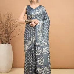 Mitera Silk Blend Bagru Saree-image-92