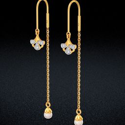 Joyalukkas 22KT Yellow Gold Diamond Earrings-picture-40
