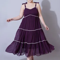 U&F Beyond Georgette Empire Midi Dress-image-34